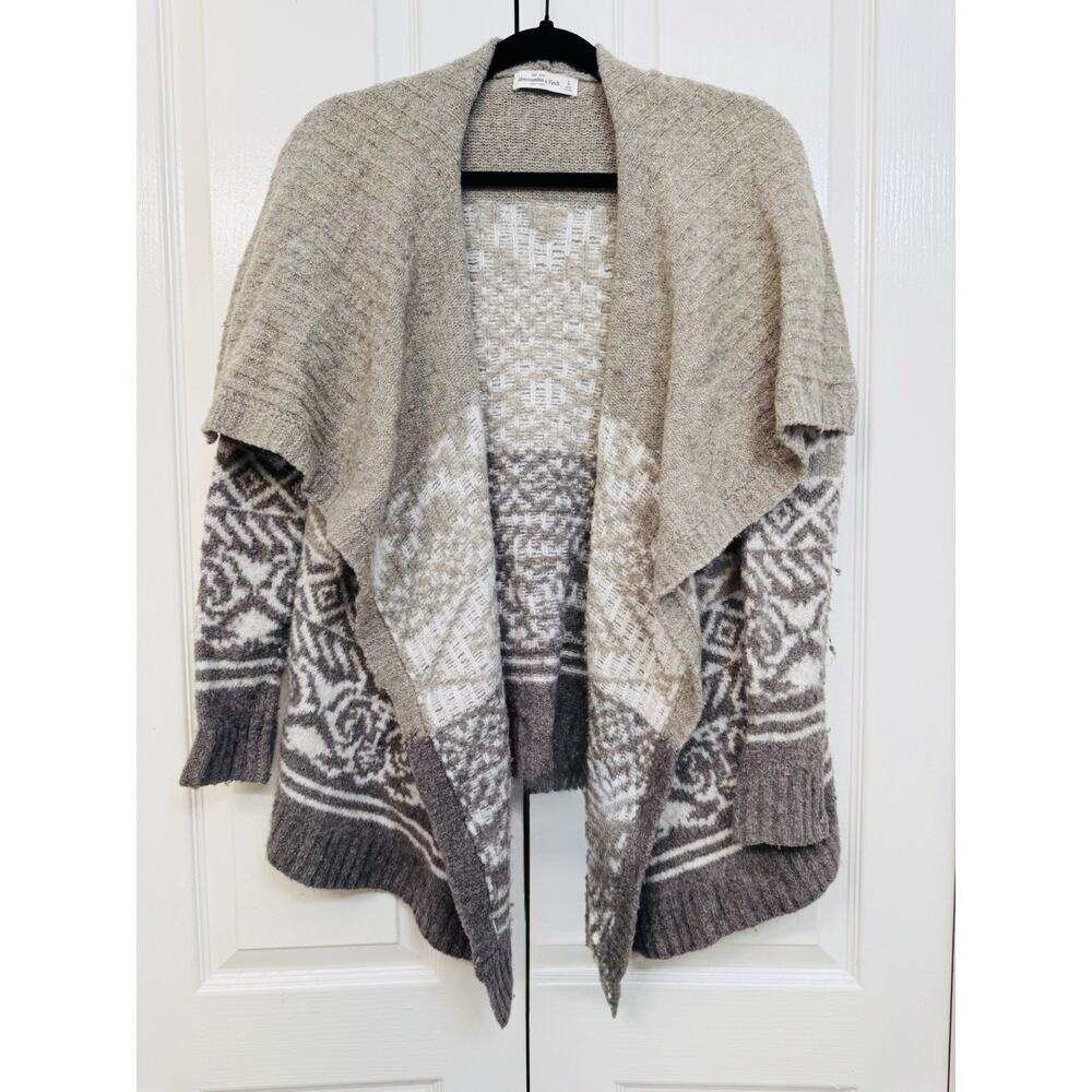 ABERCROMBIE & FITCH Patterned Blanket Soft Cardigan Size Small (Fits Medium)